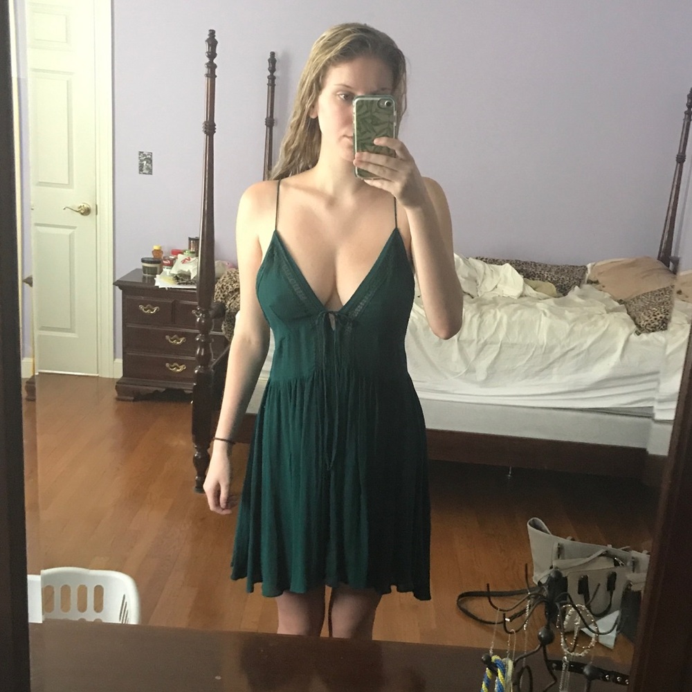 Free People Flowy Green Dress